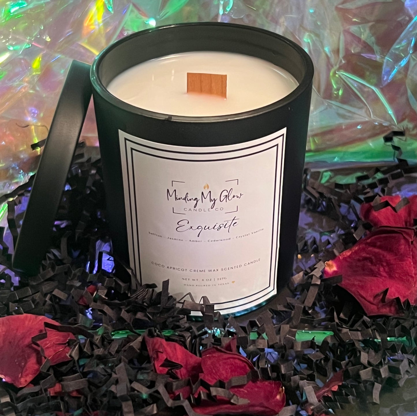 Exquisite - 8 oz candle (crackling wood wick)